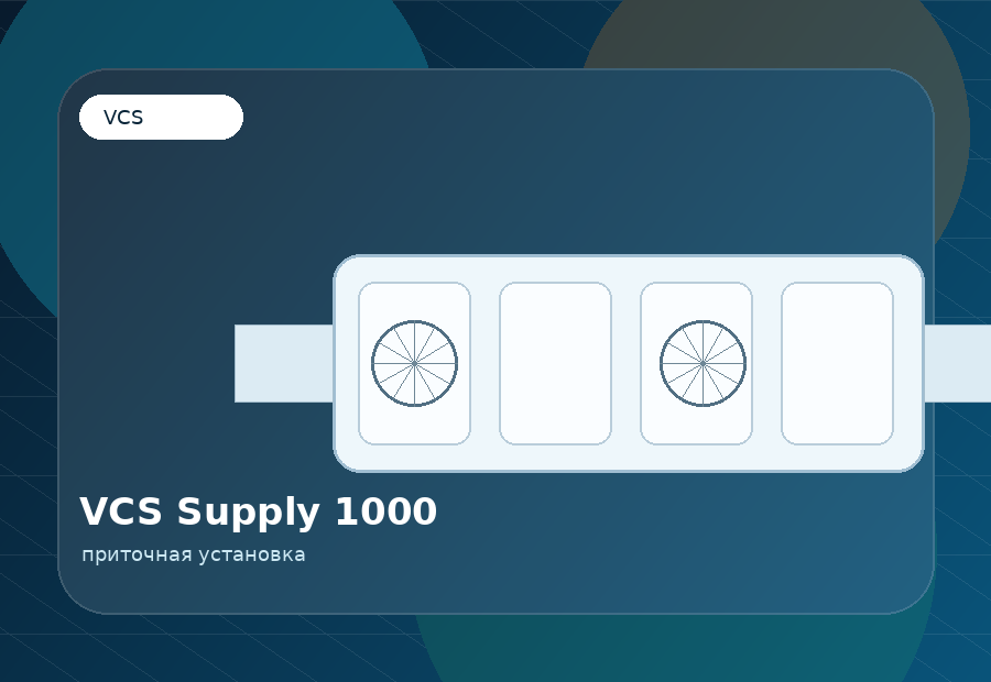 Приточная установка VCS Supply 1000, изображение 1 из 1